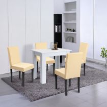 Leon 4+1 étkező garnitúra fehér-bézs