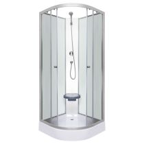 Evora White 90 hátfalas zuhanykabin zuhanytálcával