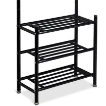 Álló ruhafogas cipőtartóval fekete