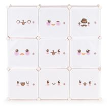 Rózsaszín játéktároló szekrény 110x37x110 cm