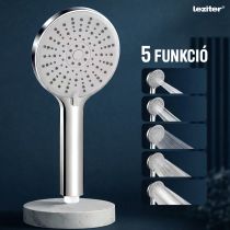 Lili 5 funkciós kézizuhany tömlővel tartóval króm