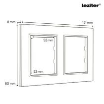 Nova kettős váltókapcsoló 106 szürke szálcsiszolt dupla kerettel