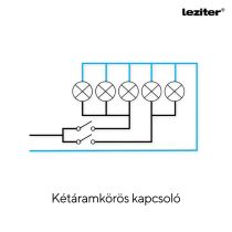 Nova csillárkapcsoló 105 szürke szálcsiszolt kerettel