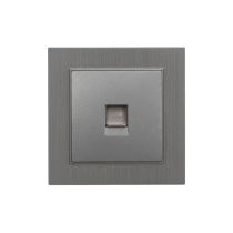 Nova UTP aljzat RJA-45 szürke szálcsiszolt kerettel