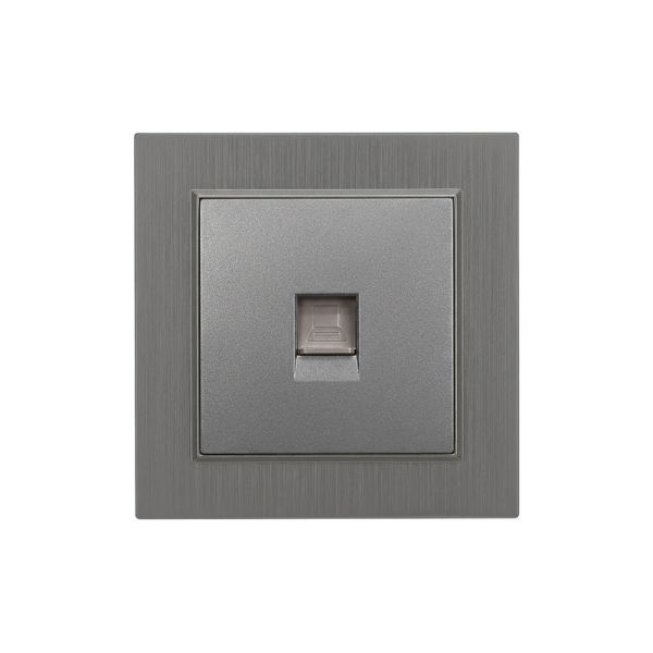 Nova UTP aljzat RJA-45 szürke szálcsiszolt kerettel