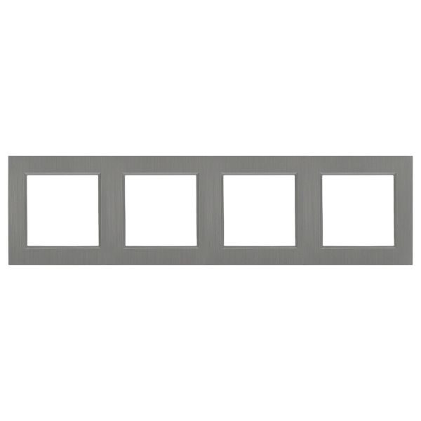 Nova négyes keret vízszintes szürke szálcsiszolt