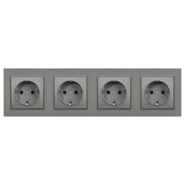 Nova IV négy dugalj szürke szálcsiszolt kerettel