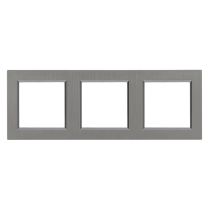 Nova hármas keret vízszintes szürke szálcsiszolt