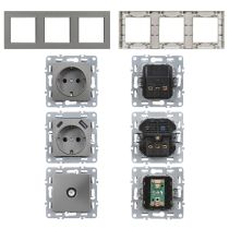 Nova dugalj, USB, TV csatlakozóval szürke szálcsiszolt kerettel