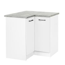 Praktik 90 alsó sarok szekrény 2 ajtós, fehér-fehér