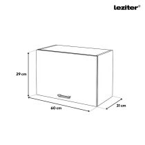 Praktik 60 felső szekrény 1 felnyíló ajtós, fehér-antracit