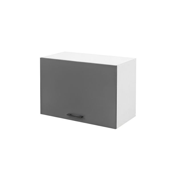 Praktik 60 felső szekrény 1 felnyíló ajtós, fehér-antracit