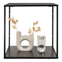 Vita fali polc, fekete, fekete keret 36x36x36 cm