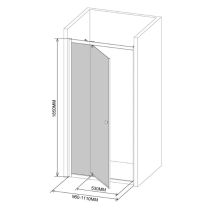 Flexi állítható zuhanyajtó 96-111x185 cm