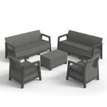 Scandi Love max linea duo kerti bútor szett jute tárolós asztallal