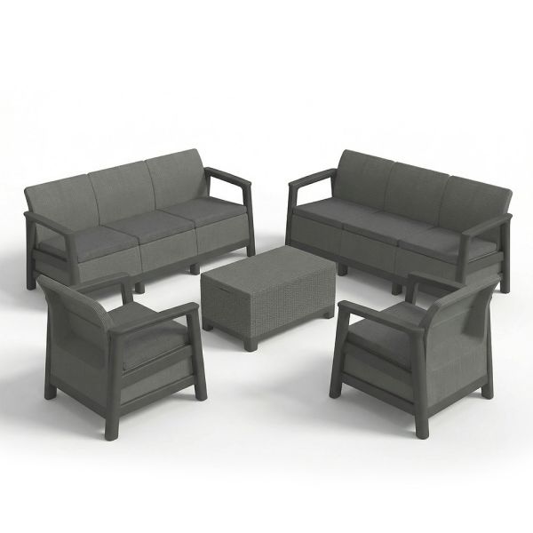 Scandi Love max linea duo kerti bútor szett jute tárolós asztallal