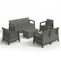 Scandi Big linea duo kerti bútor szett jute tárolós asztallal