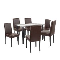 Cadiz 6+1 étkező garnitúra fekete-barna