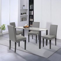 Cadiz 4+1 étkező garnitúra fekete-szürke