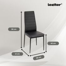 Nolen 4+1 étkező garnitúra fekete