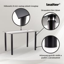 Norman 6+1 étkező garnitúra fekete
