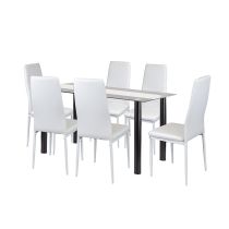 Norman 6+1 étkező garnitúra fehér