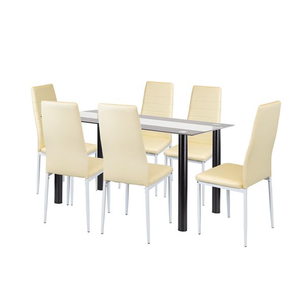 Norman 6+1 étkező garnitúra bézs