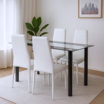 Norman 4+1 étkező garnitúra fehér