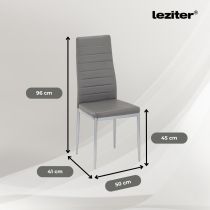 Denton 6+1 étkező garnitúra szürke-szürke