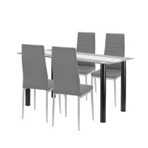 Denton 4+1 étkező garnitúra szürke-szürke
