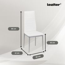 Denton 4+1 étkező garnitúra fehér-szürke