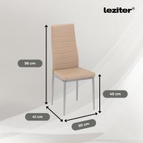 Denton 4+1 étkező garnitúra bézs-szürke