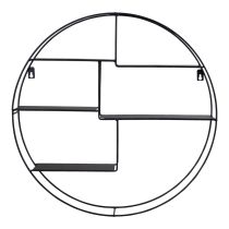 Genk fali polc, fekete acél 47x10 cm