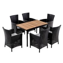 Nadia 6+1 kerti bútor garnitúra szett kőris-grafit