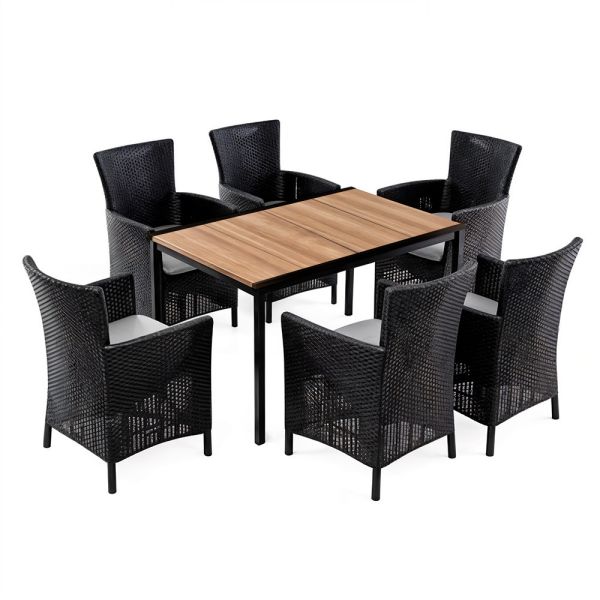 Nadia 6+1 kerti bútor garnitúra szett kőris-grafit