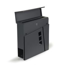 Postaláda horganyzott acélból újságtartóval antracit