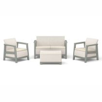 Scandi linea kerti bútor szett jute tárolós asztallal