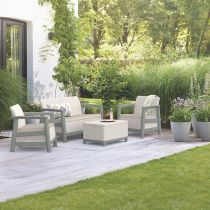 Scandi linea kerti bútor szett jute tárolós asztallal