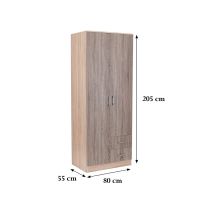 Miami gardróbszekrény 80x205 cm yorki tölgy-sonoma tölgy