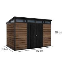 Signature PENT 11x7 műanyag kerti ház dió