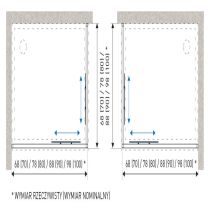 Olga SQ Element 100 zuhanyajtó fekete