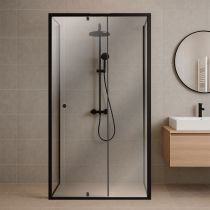 Flexi 80x90 cm falsíkra szerelhető aszimmetrikus zuhanykabin zuhanytálca nélkül