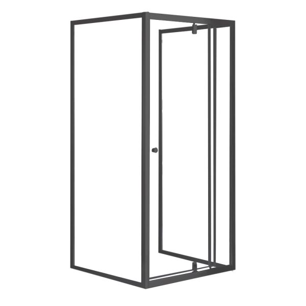 Flexi 80x90 cm falsíkra szerelhető aszimmetrikus zuhanykabin zuhanytálca nélkül