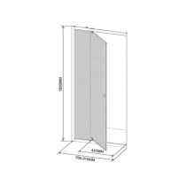 Flexi állítható zuhanyajtó 76-91x185 cm