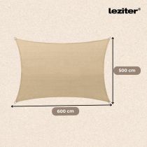 Rana napvitorla négyszög alakú 5x6 m bézs