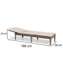 Jaipur kerti nyugágy párnával