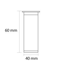 Uni bútorláb 60 mm ezüst