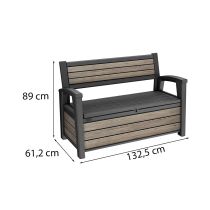 Decocoat műanyag kerti pad/tároló 227 L