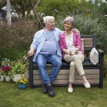 Decocoat műanyag kerti pad/tároló 227 L