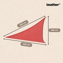 Rana napvitorla háromszög alakú 4x4x4 m piros